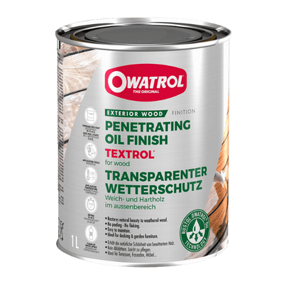 Owatrol Textrol Golden Oak / Rustic Oak / Weathered Grey & Graphite Grey