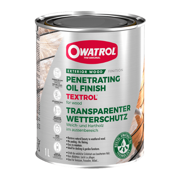 Owatrol Textrol Golden Oak / Rustic Oak / Weathered Grey & Graphite Grey