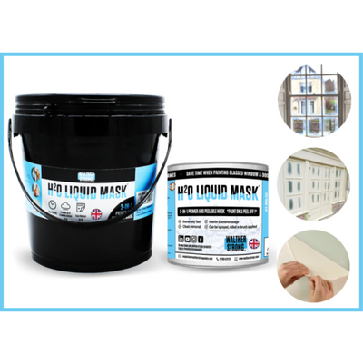 Dual-purpose primer and peelable H2O Liquid Mask for a professional finish on windows and doors