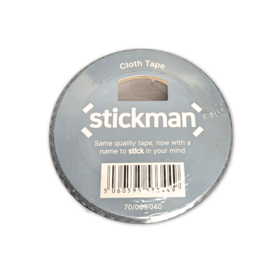 Stickman Cloth Tape – 75 mm x 45 m – Black